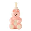 Definir cartoon urso espuma de espuma de sabão dispensador de bomba recarregável garrafa de banheiro manuse os desinfetantes da mão de xampu Gel Gel Show