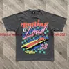 T-shirts hommes 2024ss Rolling RL EXCLUSIF MIA 23 LINE UP T-shirt Hommes Femmes Haute Qualité Lavé Graffiti Top Ts T-shirt T240325