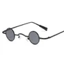 Nieuwe Collectie Mannen Kleine Ronde Zonnebril Kleine Metalen Frame Vintage Shades Rock Hip Hop Bril UV4006079917