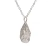 Pendant Necklaces Real 925 Sterling Silver Meteorite Shape Necklace Original Stone Surface Exquisite Fine Jewelry