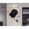 ウォールクロックリビングルームパーソナリティクリエイティブファッションホームアート装飾時計3次元光高級ハイエンドモダンシンプル