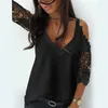 Kobiety dla kobiet Camis Kawaii Boho Summer szyfon zielony 2024 Bluzki damskie swobodne seksowne słoneczne top z koronki z koronką łatwa praca top na ramię G2673 24326