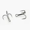 100pcs fishhooks 4x 강한 고음 후 고음 고음 검은 색 니켈 흰색 날카로운 가시 앵커 후크 바다 낚시 태클 240313