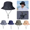 Chapeaux à large bord Chapeaux de seau Chapeaux à large bord Chapeaux de seau Chapeau de pêcheur imperméable pour femmes Chapeau de protection UV d'été Camping en plein air Randonnée Voyage Pêche HatC24326