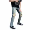 2023 Y2K Fi Stretch Slim Ripped Jeans Pants For Men Clothing Ankle Zipper Vintage Skinny Biker Denim Trousers Ropa Hombre 31NA#