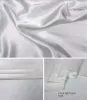 Tessuto tessuto in raso micro elasticizzato in tessuto per metro per abiti da camicie abiti da pigiama cucire un panno morbido morbido semplice blu bianco