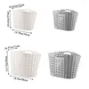 Laundry Bags Plastic Foldable Basket White/Grey Hollowed Large Capacity Bin With Carry Handles Punch-Free