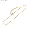 Bracelets de cheville Bracelet en acier inoxydable 304 doré bracelet à la mode adapté aux bijoux pour femmes fêtes bracelet de plage cadeau 22 cm (8 5/8) de long 1 pièceC24326