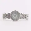 패션 다이아몬드 상감 라인톤 꽃 팔찌 여자 시계 쿼츠