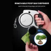 Leashes Benepaw Flashlight Retractable Dog Leash 360° No Tangle AntiSlip Handle Dog Lead For Small Medium Dogs Poop Bag Dispenser