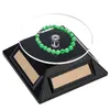Jewelry Pouches Solar Rotating Stand Revolving Platform Showcase Turntable Watch Display Case