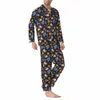 Mo Sterren Zon Nachtkleding Herfst Hemelse Magische Casual Oversized Pyjama Set Man Lg Mouwen Zachte Vrije Tijd Grafische Nachtkleding Y6xp #