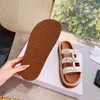 Designer Sandalen Frau Pantoffeln Brown Gladiator Vintage Roman Sandal Women Leder Mules Slider Flat Heel Schwarze Sommer Lady Beach Pool Rutsche mit Box Dhgate Größe 35-42