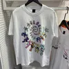 Luxur Designer T -shirt manches courtes en coton kort ärm topp high street retro helvete hiphop tendans nouveau respirant tous les jours col rond rappe sommar