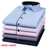 Oversize Solid Color Regular Fit Casual Business White Shirt Men Long Sleeve Slim Fit 8xl 9xl 10xl 11xl160kg Formeel Office Shirt240325