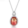 Hänghalsband TKJ Fashion Tourmaline Pendant Necklace Womens Gemstone Cubic Zirconia S925 Sterling Silver Unique Wedding Jewelry Giftc24326