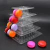 6 livelli Macaron Espositore Cupcake Tower Rack Espositori per torte Vassoio in PVC per matrimoni Compleanno Strumenti di decorazione Bakeware 240318