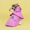 Raincoats Pet Raincoat Pet Clothes Outdoor Waterproof Fabric Inner Breathable Mesh Safety Reflective Strip Puppy Big Dog Cape Clothes