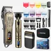 Professionele T-blade Clippers Mannen Zero Gapped Trimmer en Baardscheerapparaat Kapper Kwaliteit Haar Knippen Hine Kit - Perfect vakantiecadeau voor hem