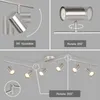 Ceiling Lights 6-Light GU10 Nickel Track Lighting Fixtures Directional Spotlight For Kitchen Office Dining Room Closet Studio No Bulbs