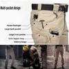 Plusowe rozmiar 6xl Mens Pantic Pantics Misher Pocket Elastyczność Militarna Miasto Osobniki Osobne Spodnie Mężczyźni Slim Fat Cargo Pants S8HC#