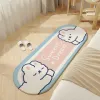 Mats Bath Mat 2piece Set 3piece Set Rabbit Series Thickened Flocking Bathroom Rug Bedroom Bedside Carpet Kitchen Long Floor Mat