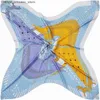 Шарфы POBING Шелковый шарф Женский квадратный шарф с принтом в виде лошадиной головы Упаковка Большая повязка Керчи Повязка на голову Женский шелковый фонтан 130 СМ Q240326
