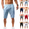 Zomer Mannen Cott Linnen Shorts Ademende Casual Sport Shorts Mannelijke Losse Gym Basketbal Shorts Running Joggingbroek Man Kleding m9mz #