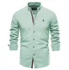 Mannen Casual Shirts Mannen Witte Tops Katoen Linnen Blouses Lange Mouw V-hals Shirt Sociale Zaken Slanke Formele Top Mannelijke kleding