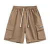 Calções casuais masculinos tamanho grande com cordão shorts de carga y2k esportes caminhadas calças de golfe roupas masculinas ginásio japonês pesca joelho calças d72b #