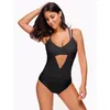 Kvinnors badkläder Bikini 2024 Sexig liten Black Chest Push-up Lace Jacquard Blus Swimsuit 2 Piece Set Bathing Suit Women