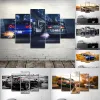 5 pannelli auto sportive wall art unframe veicolo tela pittura stampa HD per soggiorno decorazione domestica auto da corsa poster wall art