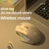 Möss Echome Wireless Mouse Bluetooth Wired Twomode Silent Office Game Rechargeble Backlight FPS Gaming Mouse för dator bärbar dator