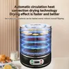 US Plug Vegetable Vanilla Home Fruit 5-layer Mushroom Air Dryer, Meat Sausage Dehydrator, Touch Variable Frequency Constant Temperature Plastic Thickening Hine,