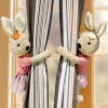 Accessoires Cartoon Bunny Vorhang Tiebacks Holdbacks Puppentiere Vorhang Schnallen Klammern Halter Süßes Kaninchen Plüsch Spielzeug Vorhang Befestigungen