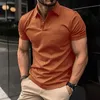 T-shirts pour hommes Voyage d'été Hommes Casual Polo à manches courtes T-shirt de poche à fermeture éclair sur la poitrine Polo respirant pour hommes Vêtements pour hommes T240325