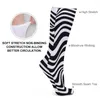 Women Socks Abstract Striped Design Winter Black And White Stripes Stockings Casual Men Warm Soft Running Anti Skid