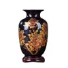 Films JingdezhenBlack Porcelain Flower Vase, Crystal Glaze, Handmade, Shining, Rose Vases, Chinese Style, New, Home Decor