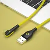 Nouveau câble de câble MFI à 90 degrés à 90 degrés pour iPhon x8765 SE pour l'éclairage vers USB Chargeur Fast Charge Cable Câble Donc Sync Cow