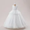 Piękne sukienki z białej klejnotów dziewczyny kwiat dziewczyny sukienki urodzin/imprezowe sukienki dziewczyny Dziewczyny codzienne spódnice dla dzieci SZ 2-10 D326190