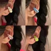 Couchette d'oreille au manchette colorée glaçure d'oreille Clip d'oreille boucles d'oreilles HARAJUKU Y2K ACCESSOIRES SOUT-COL CLOGURES D'OEUR OEURE D'EOre pour filles bijoux Gift Y240326