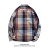 Men's T Shirts Men Shirt Plaid Regular Slim Soft Top Business Uniform Casual Vintage Comfortable Cotton Blend Fashion