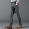 6 Color Casual Pants Men 2023 Spring New Busin Fi Casual Elastic Straigh Trousers Mane Brand Grey White Khaki Navy P6rr#