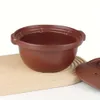 1 шт., глиняный горшок, кастрюля с низкой крышкой для мультиварки, керамическая кастрюля для супа — жаропрочная кастрюля, кухонные принадлежности, посуда