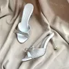 Absätze Sandalen Berühmte Designer Damen Schleife Strass Kleid Schuh Runde Zehen Slingpumps Hochwertiges Leder Hochhackige Hausschuhe Hochzeit Party Abend