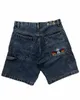 Hip Hop Retro Alien Gráfico Bordado Jeans Shorts Y2K Mens Baggy Denim Gym Shorts Fi Harajuku Basquete Curto Streetwear t7pE #