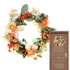 Decorative Flowers 11.81inch Easter Wreath Colorful Eggs Festive Supplies DIY Handcrafted Spring Outdoor For Front Door Wall