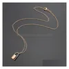 Hangertjeskettingen Klassiek merk V-ketting voor dames Mode Paar Charme Cadeau Hoge kwaliteit Titanium Staal 18K goud Designer Luxe Dhxwf