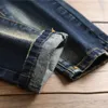 denim Jeans Straight Scratches Fi Men's Pants Luxury Vintag Hole Ruined Lg Broken Fi Regular Fit Large Size k2hz#