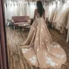 2024 Arabic Vintage A Line Wedding Dresses Off Shoulder Tulle White 3D Floral Lace Appliques Off Shoulder Corset Back Plus Size Bridal Gowns